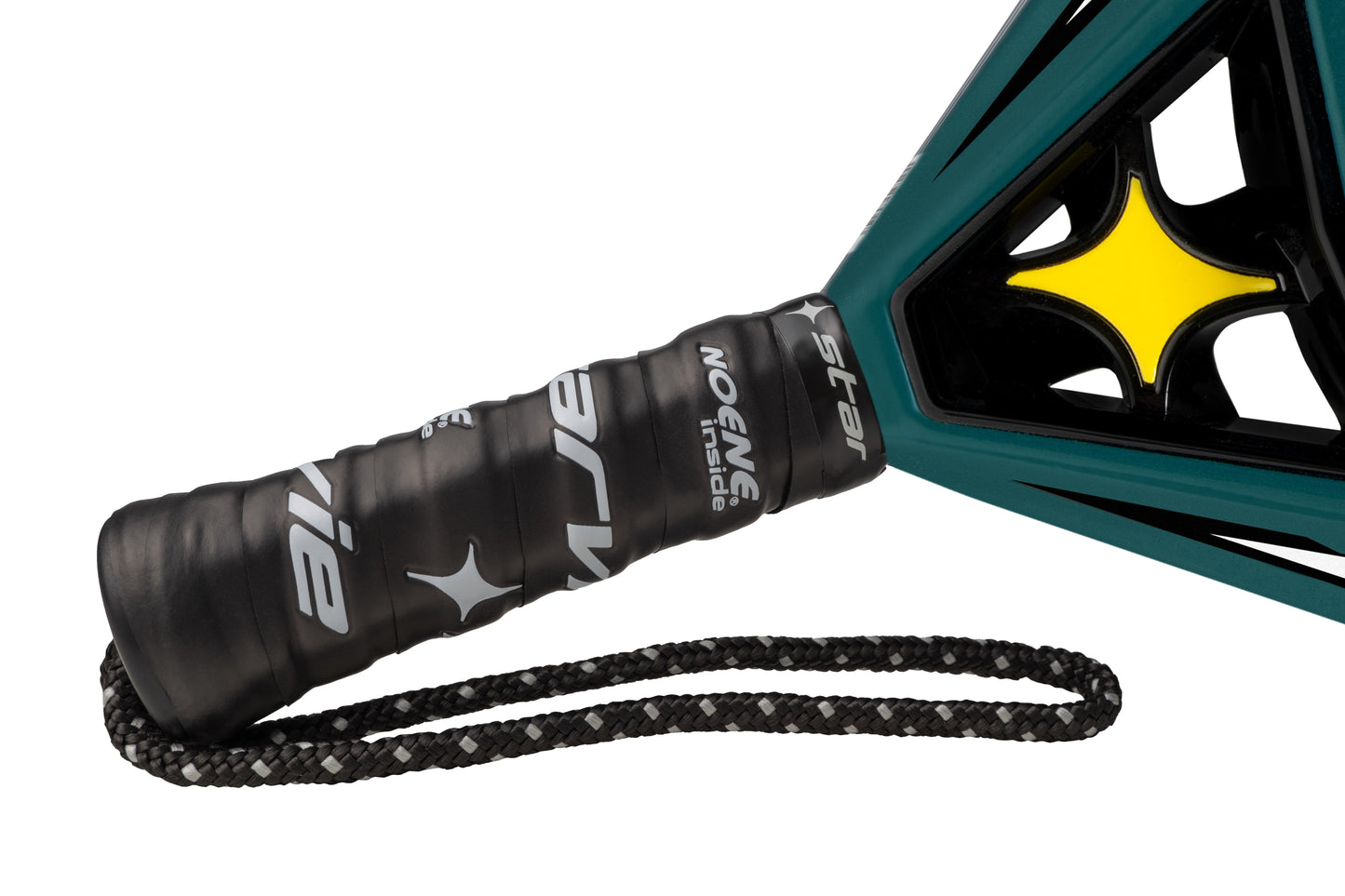 Metheora Dual padel racket handle featuring Noene Inside grip technology for reduced vibrations and enhanced comfort.