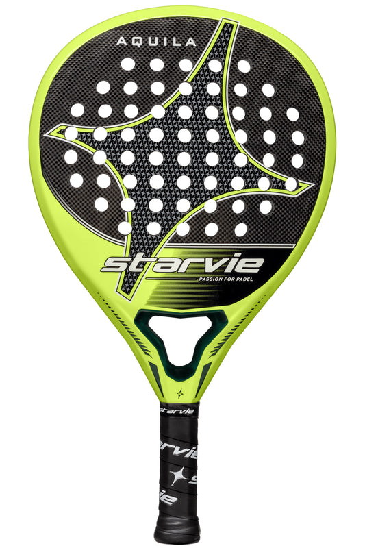 StarVie Aquila Pro padel racket – teardrop shape, designed for powerful attacking shots.