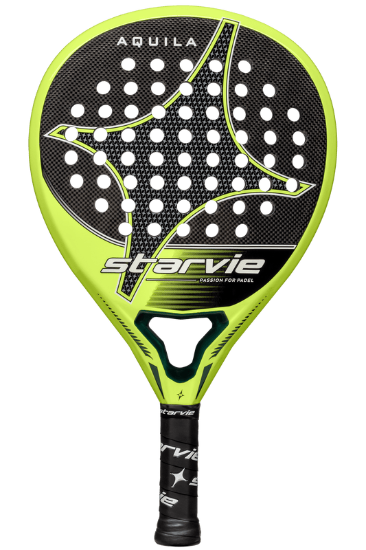 StarVie Aquila Pro padel racket – teardrop shape, designed for powerful attacking shots.
