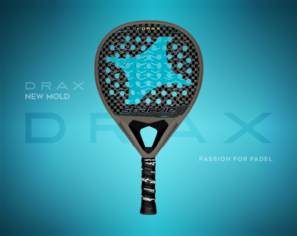 Official promotional image of the StarVie Drax Pro Touch padel racket, highlighting its cutting-edge design and performance.
