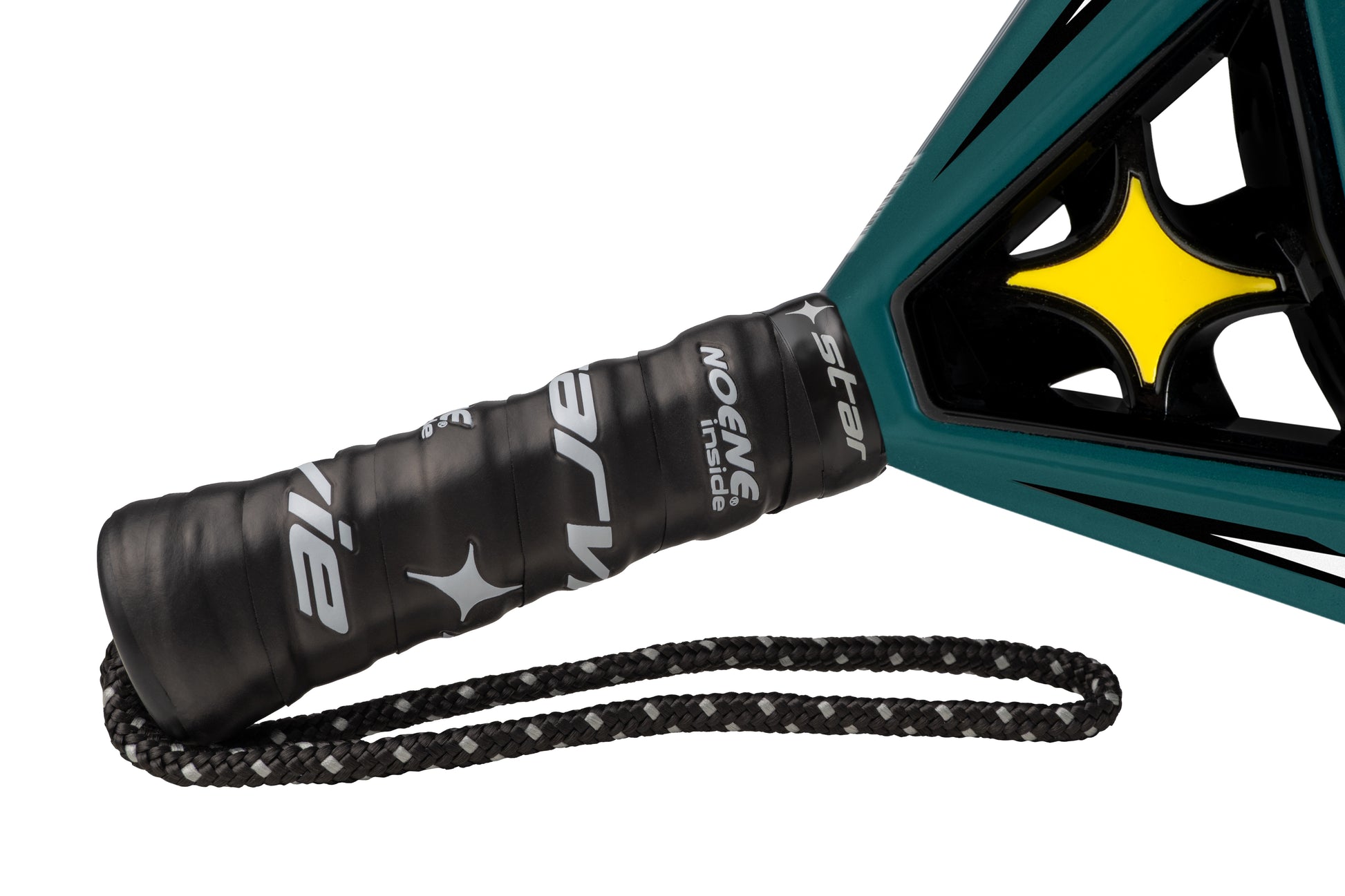 Metheora Dual padel racket handle featuring Noene Inside grip technology for reduced vibrations and enhanced comfort.